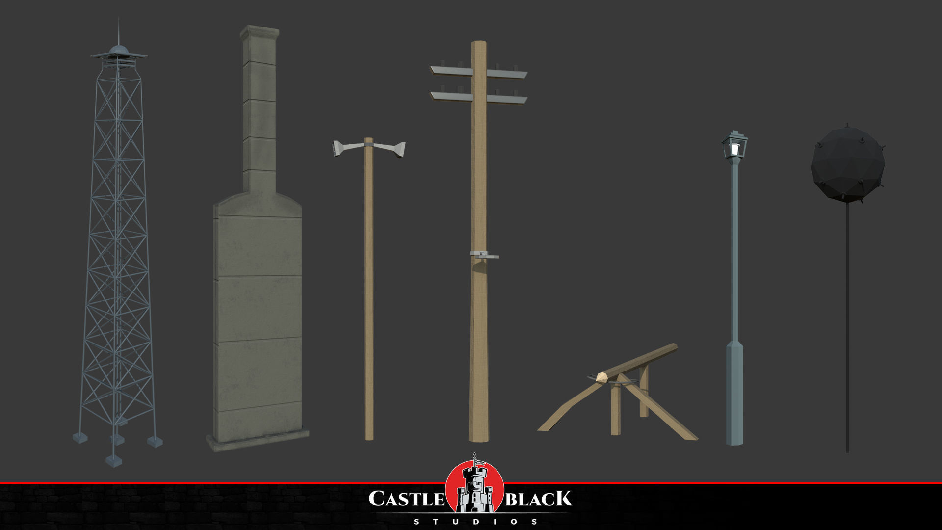 Military War Pack Low-poly 3D model_3