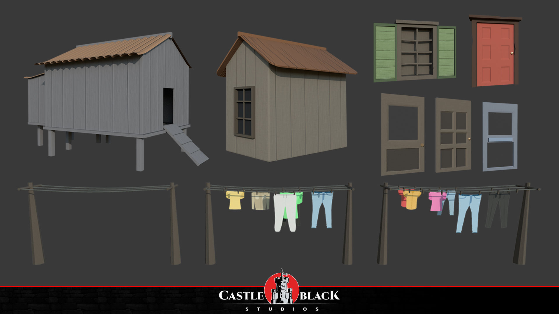 Military War Pack Low-poly 3D model_2