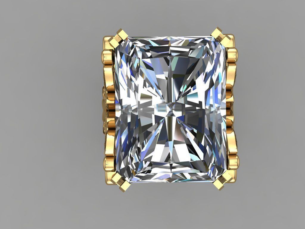 GC GOLD T92- Diamond gold ring 3D print model_2