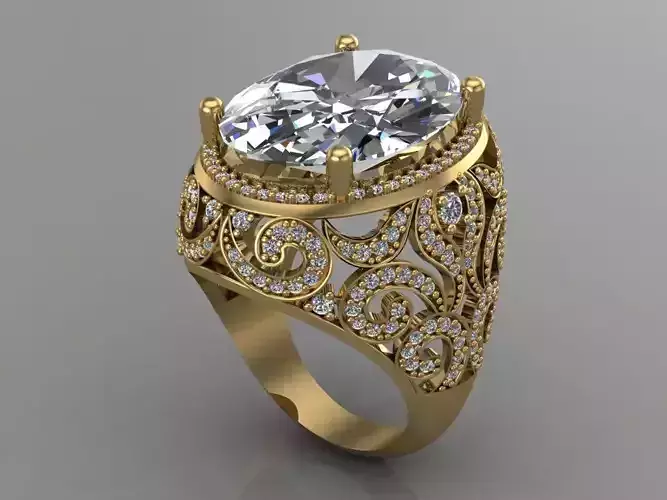 GC GOLD T93- Diamond gold ring