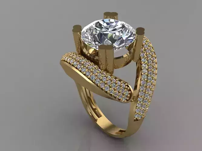 GC GOLD T94- Diamond gold ring