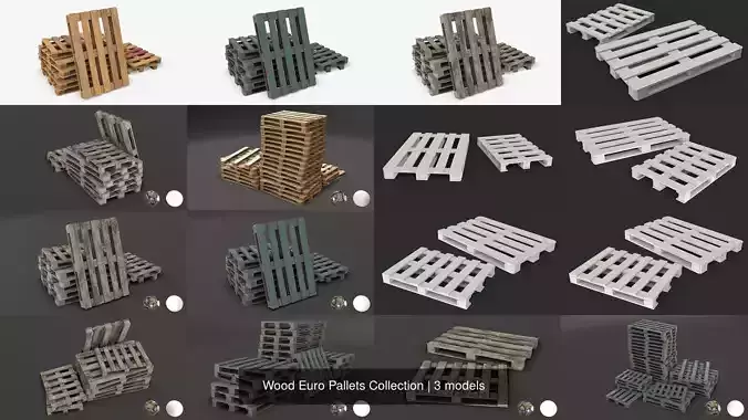 Wood Euro Pallets Collection