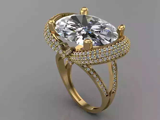 GC GOLD T95- Diamond gold ring