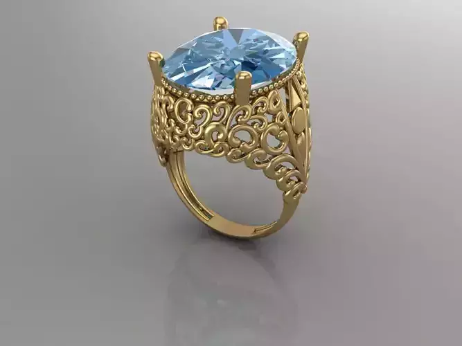 GC GOLD T96- Diamond gold ring