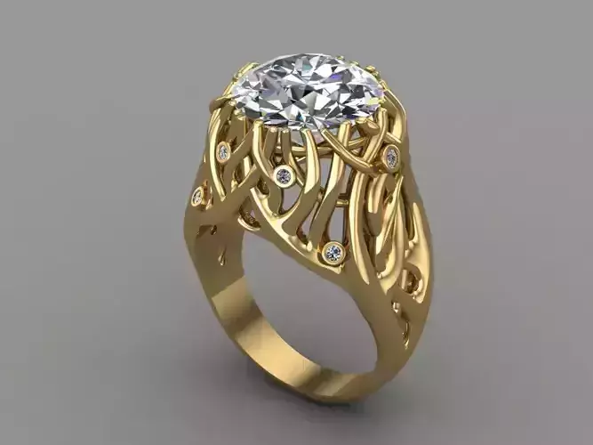 GC GOLD T97- Diamond gold ring