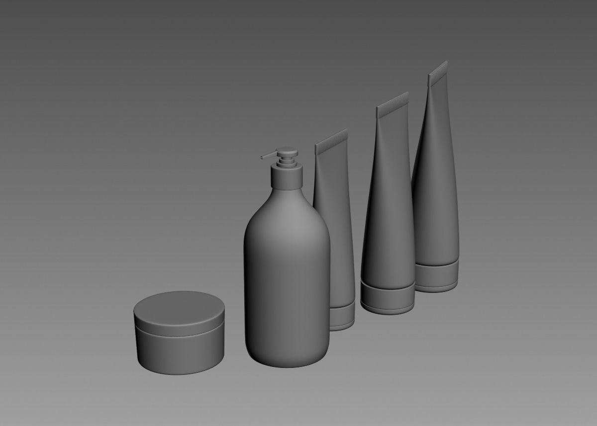 Cosmetic Bottle and Tube Set 3D model 3D model_27