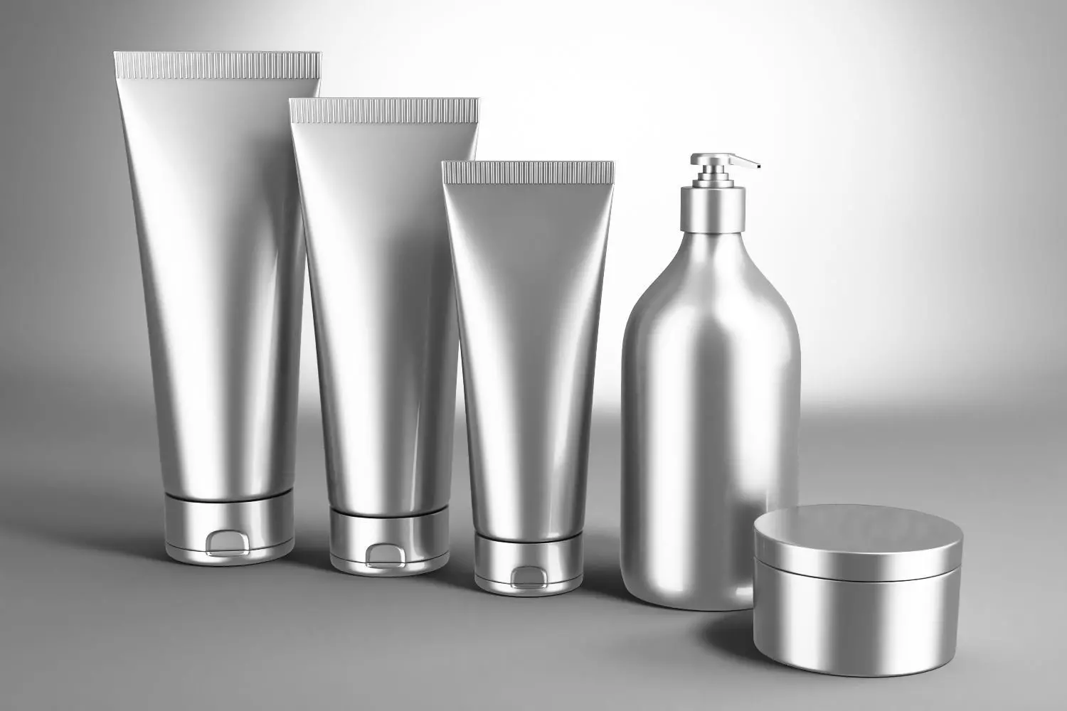 Cosmetic Bottle and Tube Set 3D model 3D model_0