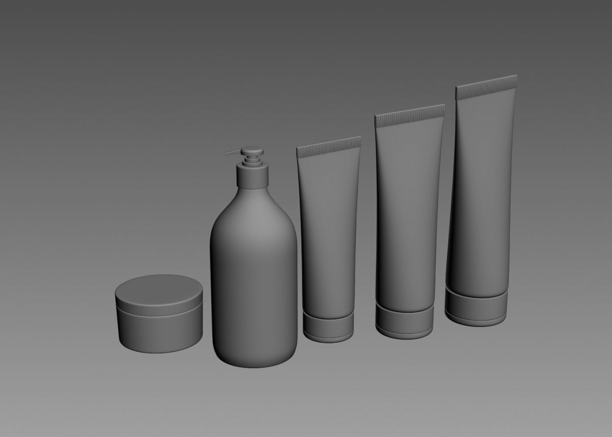 Cosmetic Bottle and Tube Set 3D model 3D model_41