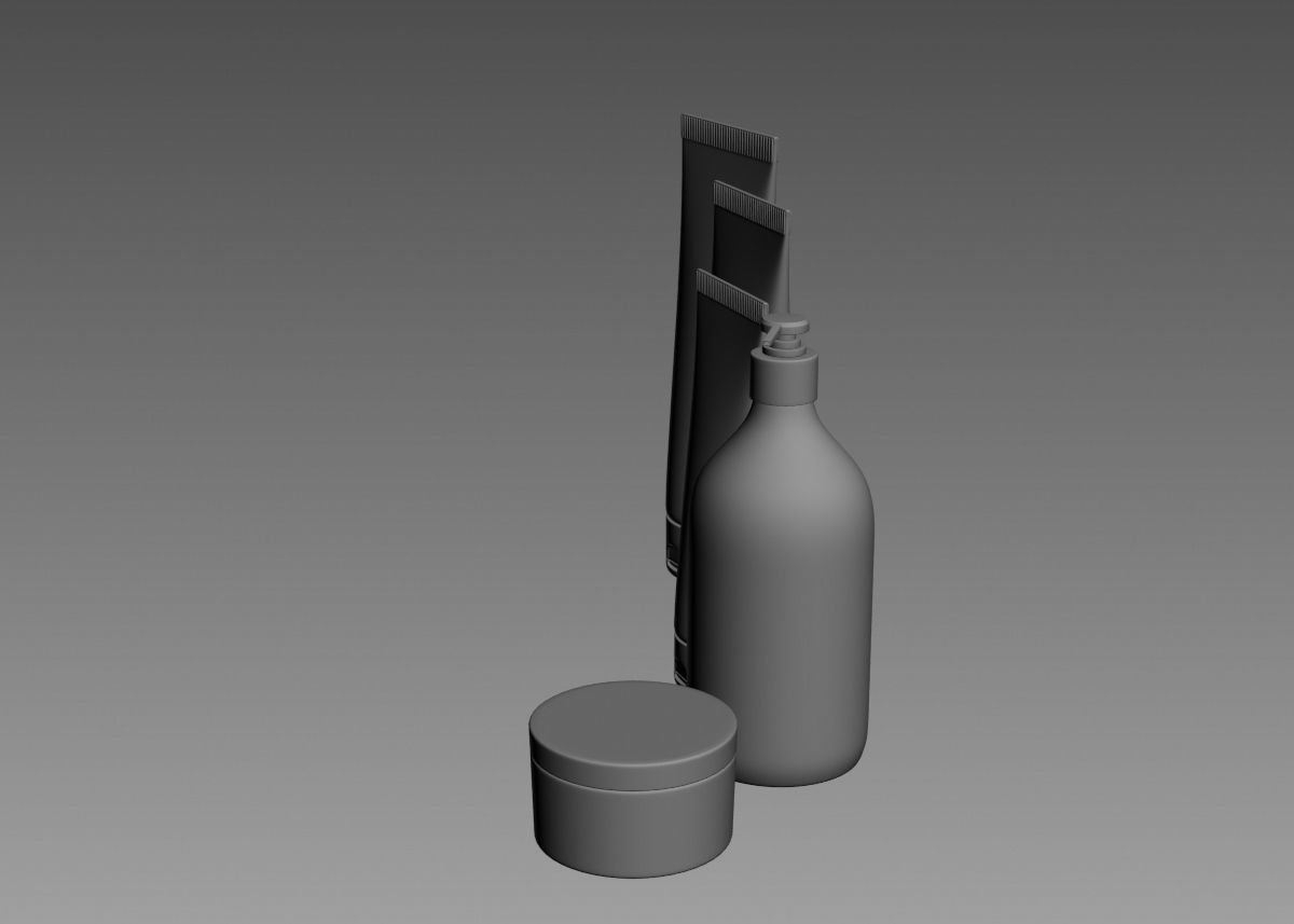 Cosmetic Bottle and Tube Set 3D model 3D model_14