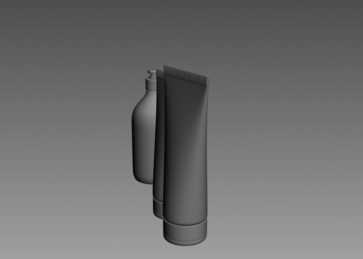 Cosmetic Bottle and Tube Set 3D model 3D model_8