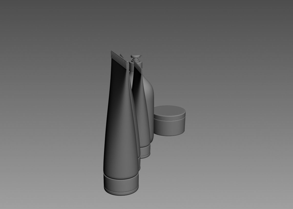 Cosmetic Bottle and Tube Set 3D model 3D model_18