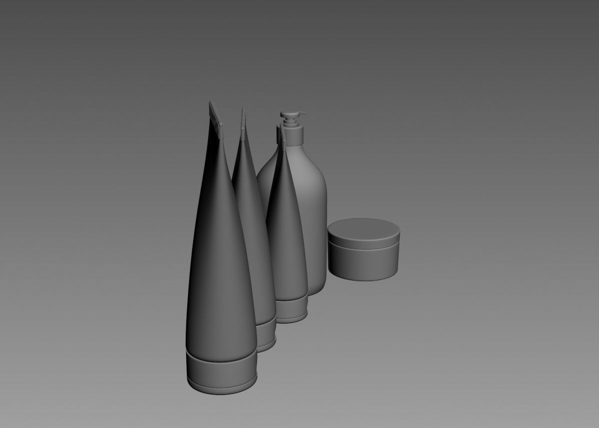 Cosmetic Bottle and Tube Set 3D model 3D model_13