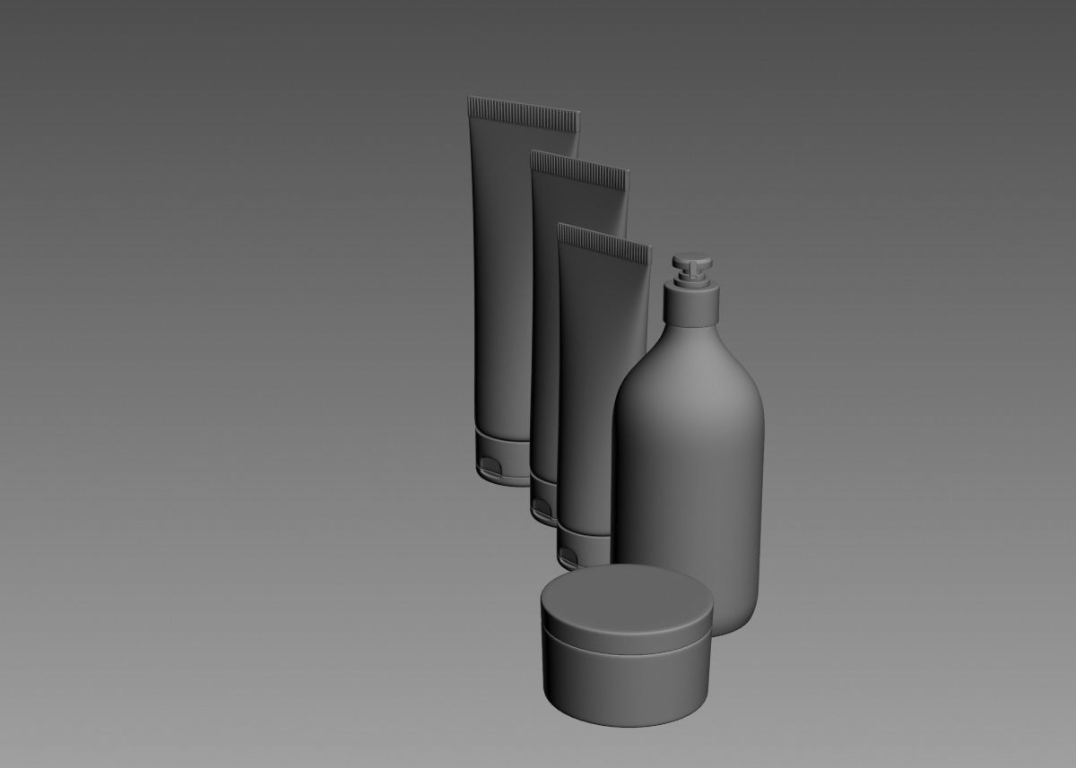 Cosmetic Bottle and Tube Set 3D model 3D model_28