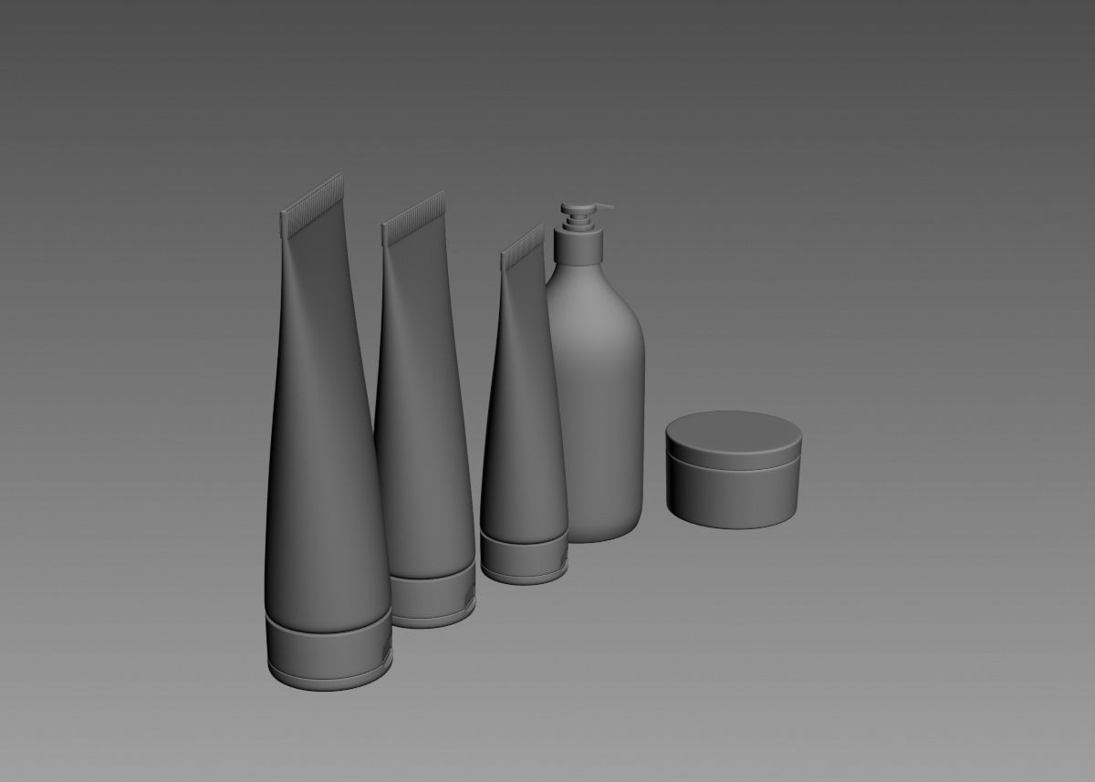 Cosmetic Bottle and Tube Set 3D model 3D model_32