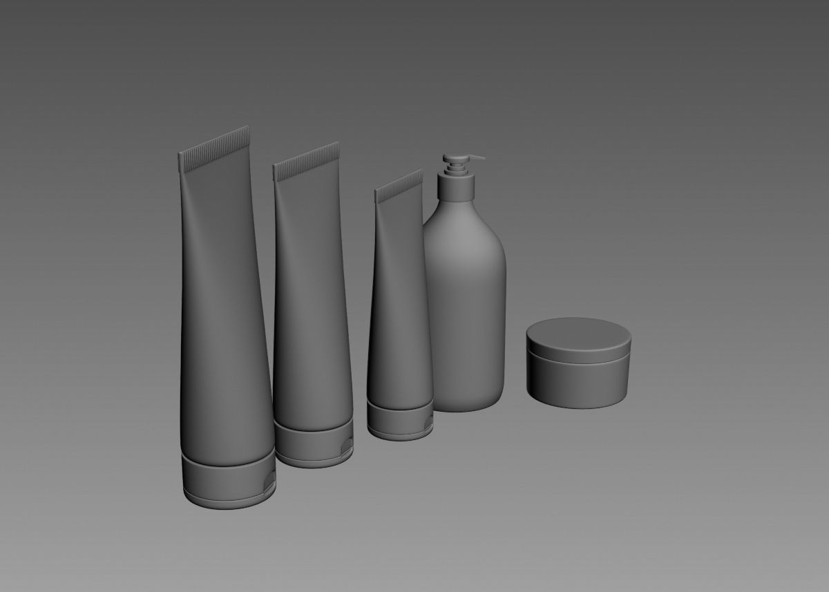 Cosmetic Bottle and Tube Set 3D model 3D model_20