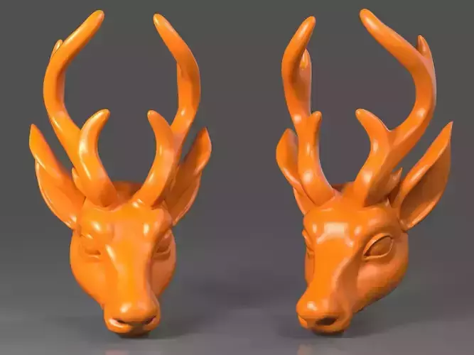 Deer Head02 3D print model
