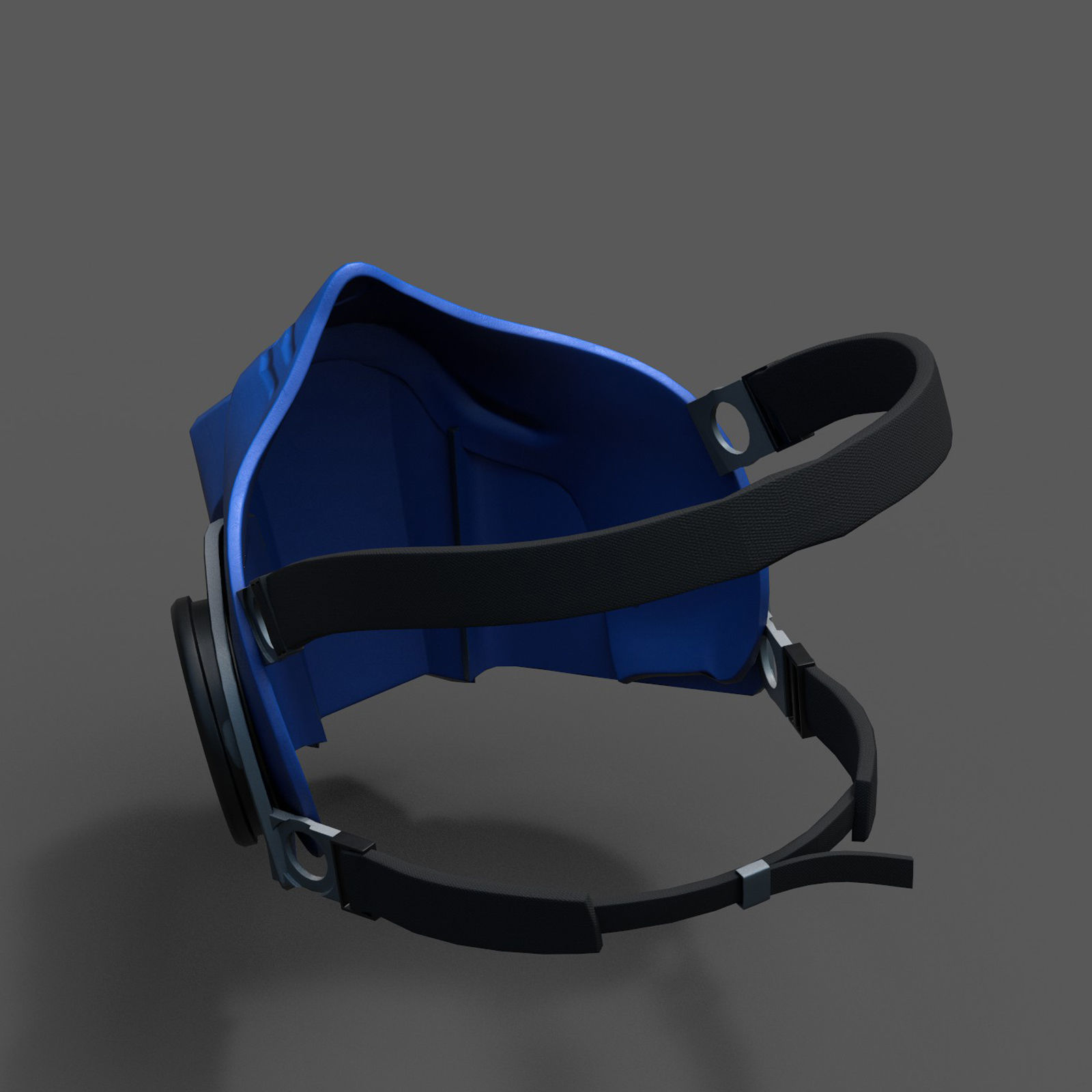 Gas mask helmet scifi fantasy space mask protection  Low-poly 3D model_6