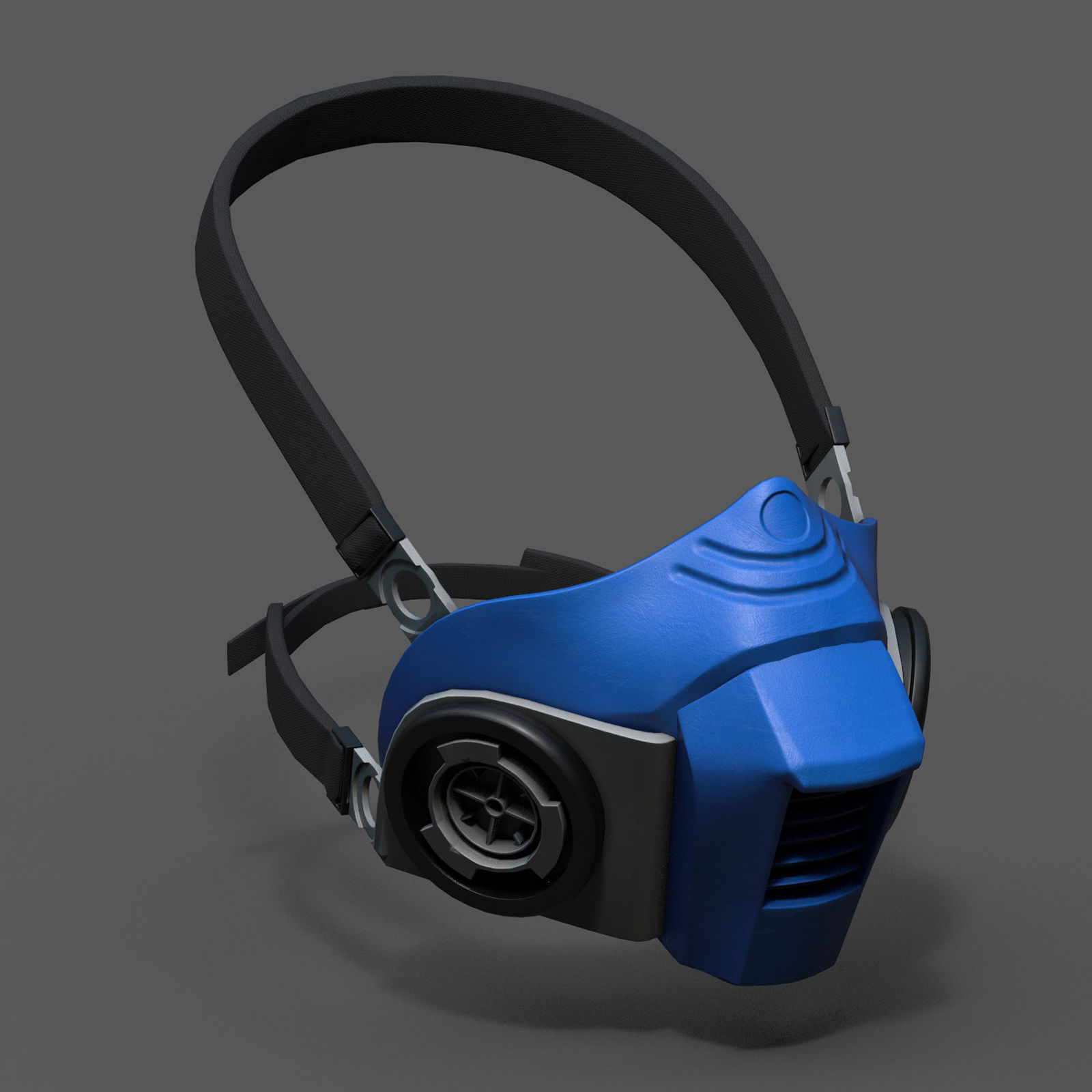 Gas mask helmet scifi fantasy space mask protection  Low-poly 3D model_4