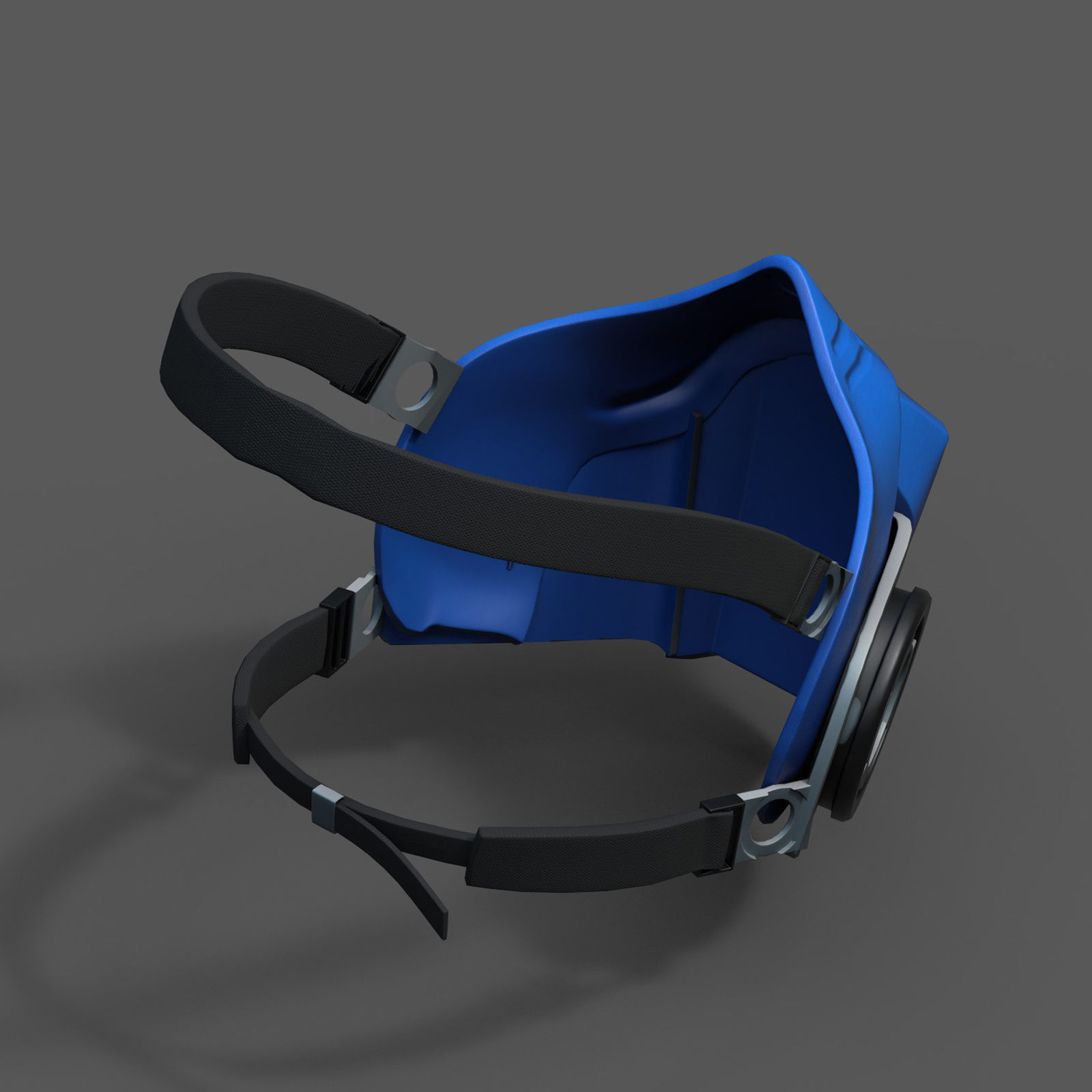 Gas mask helmet scifi fantasy space mask protection  Low-poly 3D model_3
