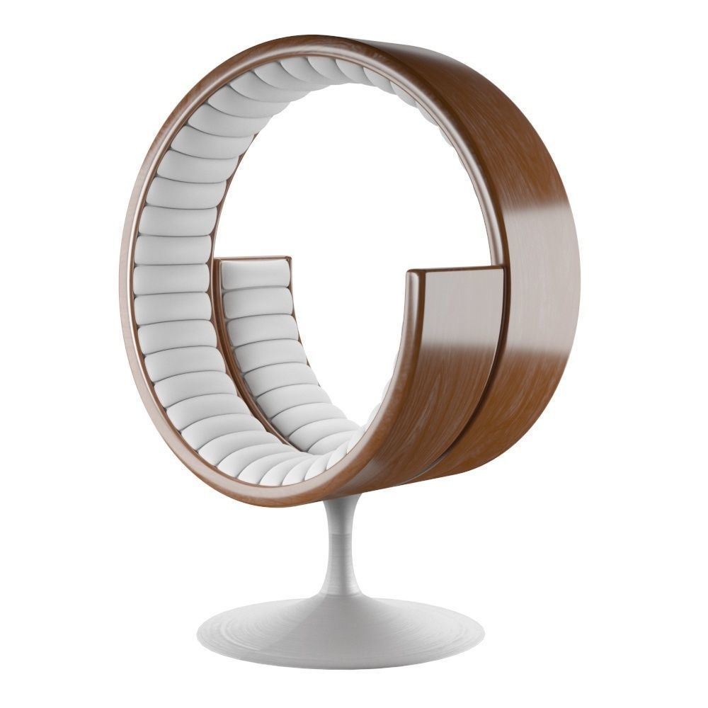 Rounded seat 3D model_2