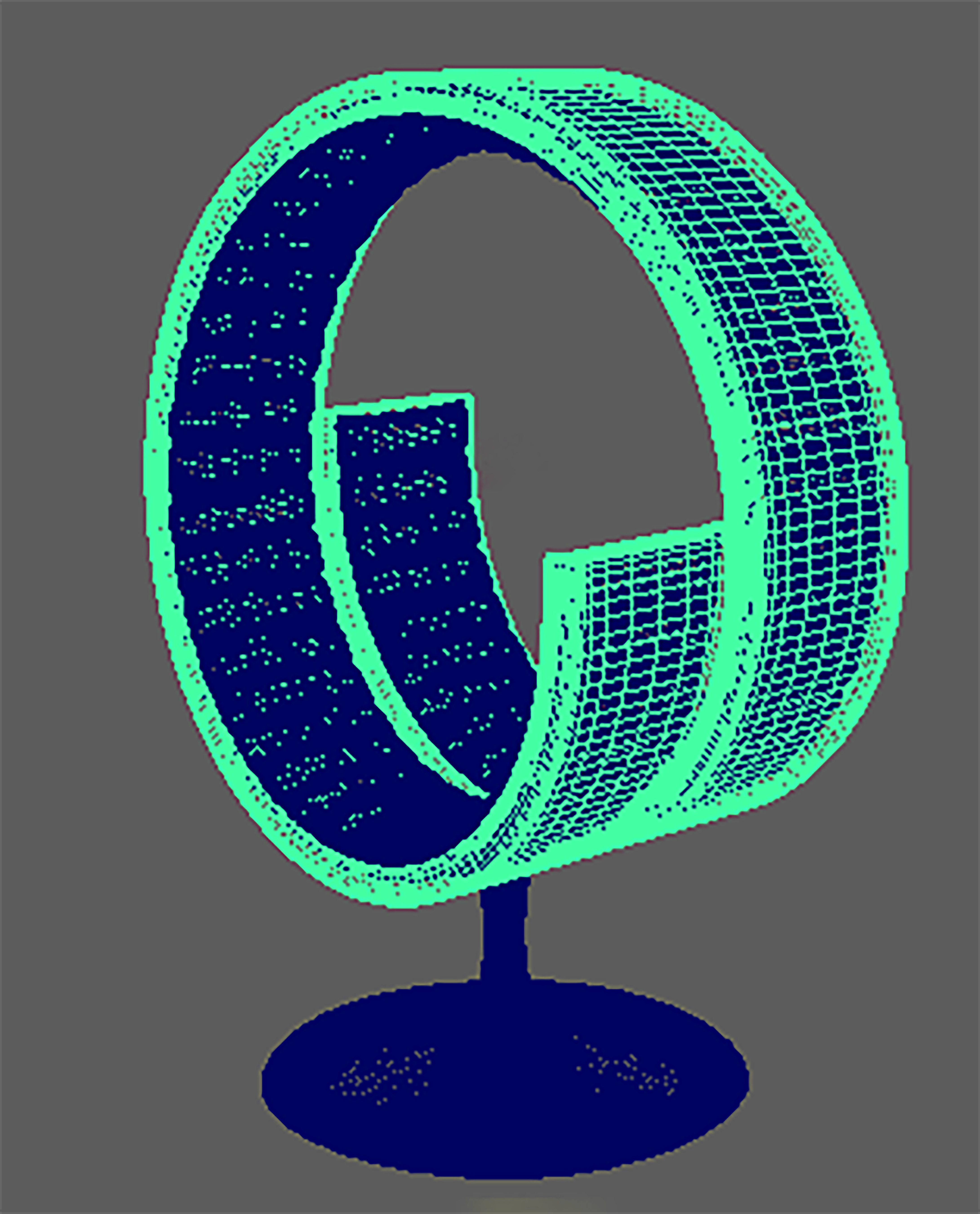 Rounded seat 3D model_4