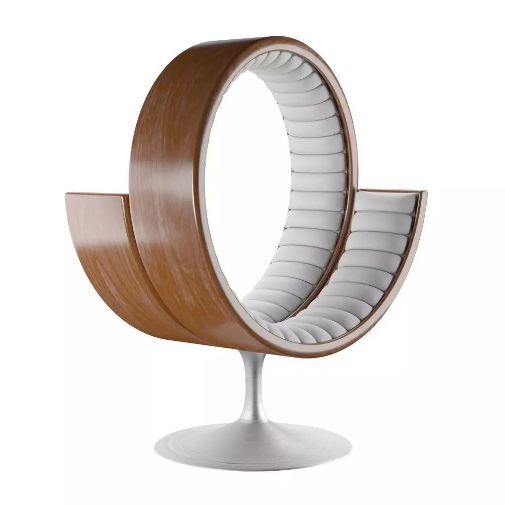 Rounded seat 3D model_0