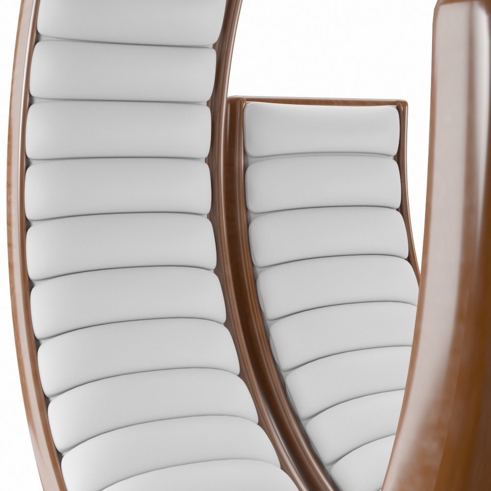Rounded seat 3D model_3