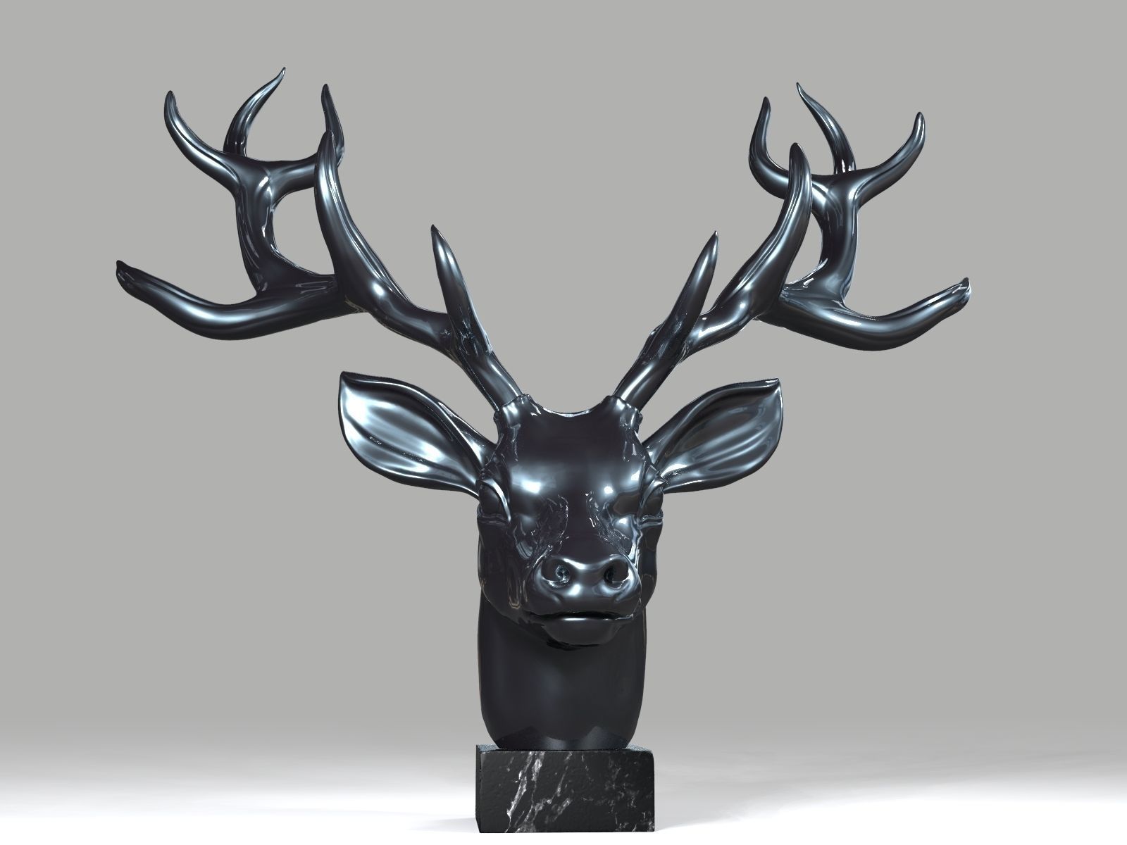 Deer Head01 3D print model_2