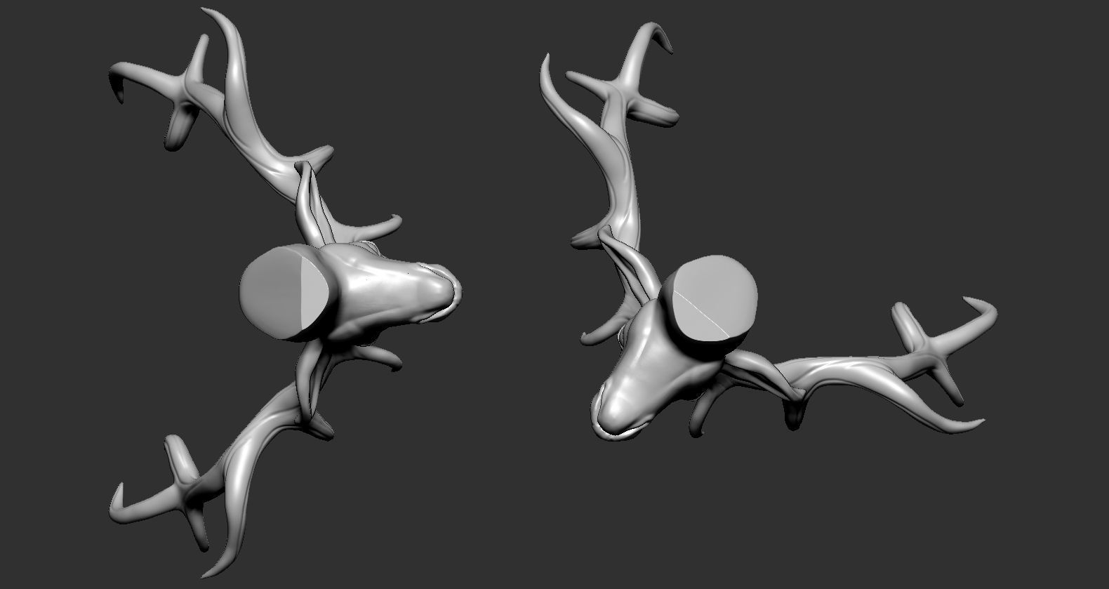 Deer Head01 3D print model_10