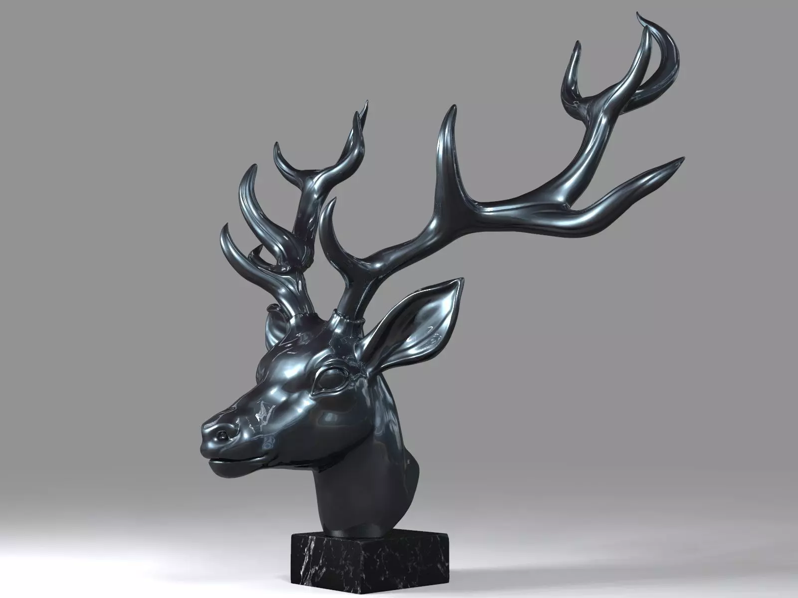 Deer Head01 3D print model_0
