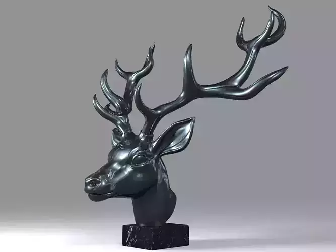 Deer Head01 3D print model