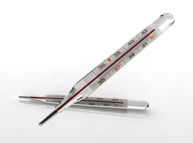 Thermometer two thermometers Low-poly 3D model_0