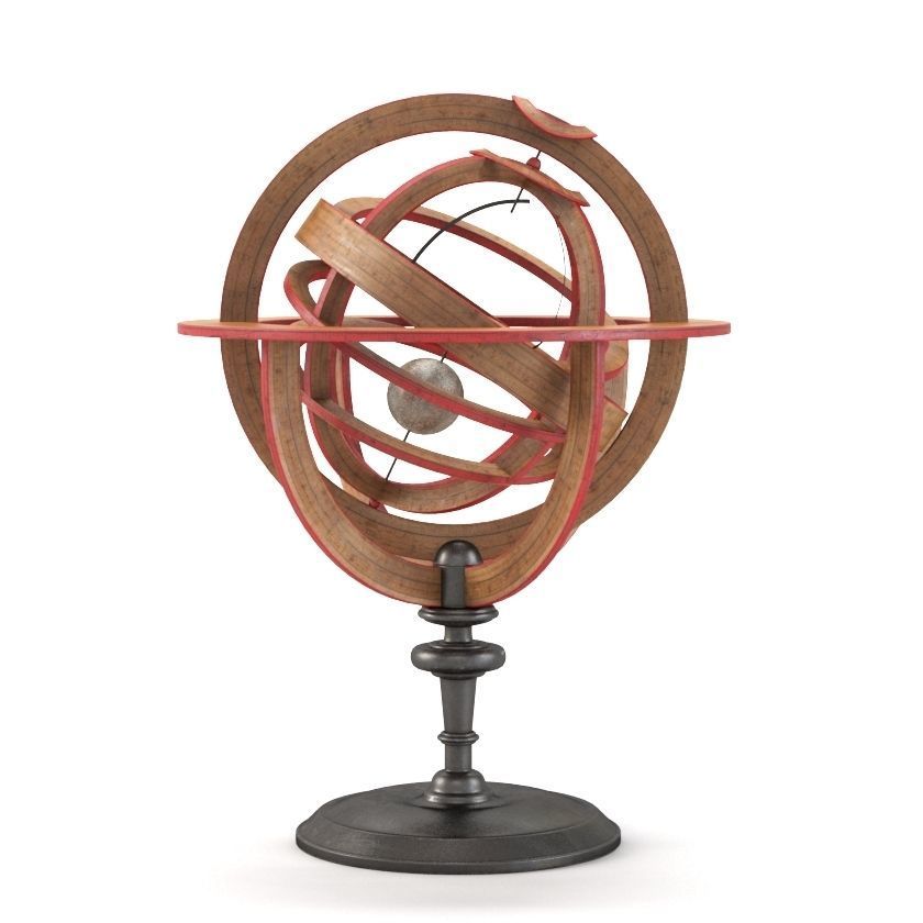 18th Century French Planetarium and Armillary Sphere 3D model_3