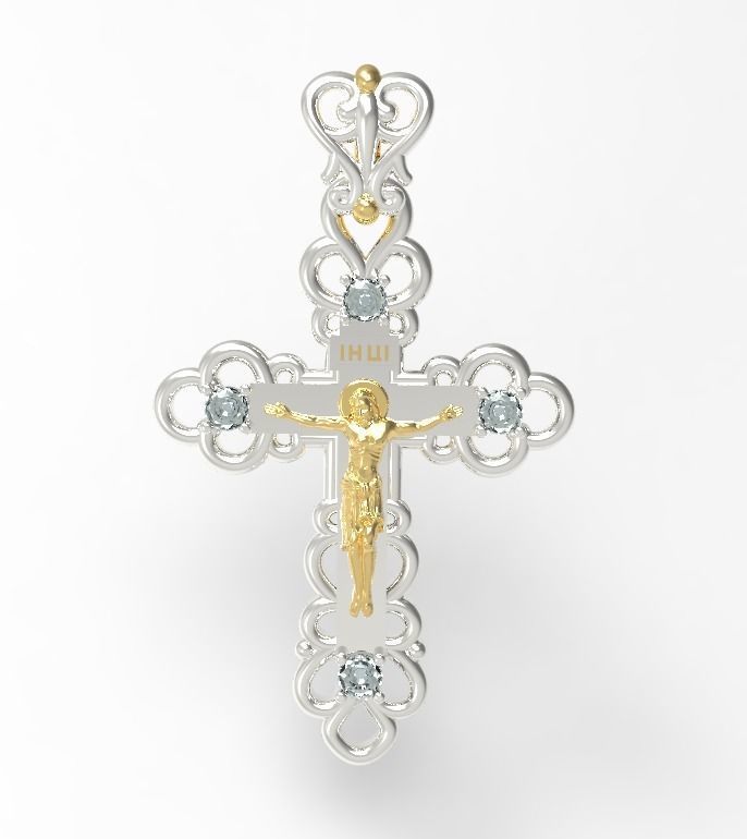 Cross JESUS  3D print model_3