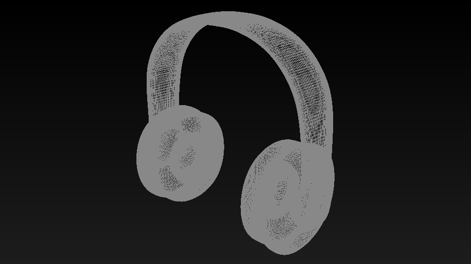 Headset headphones Low-poly 3D model_7