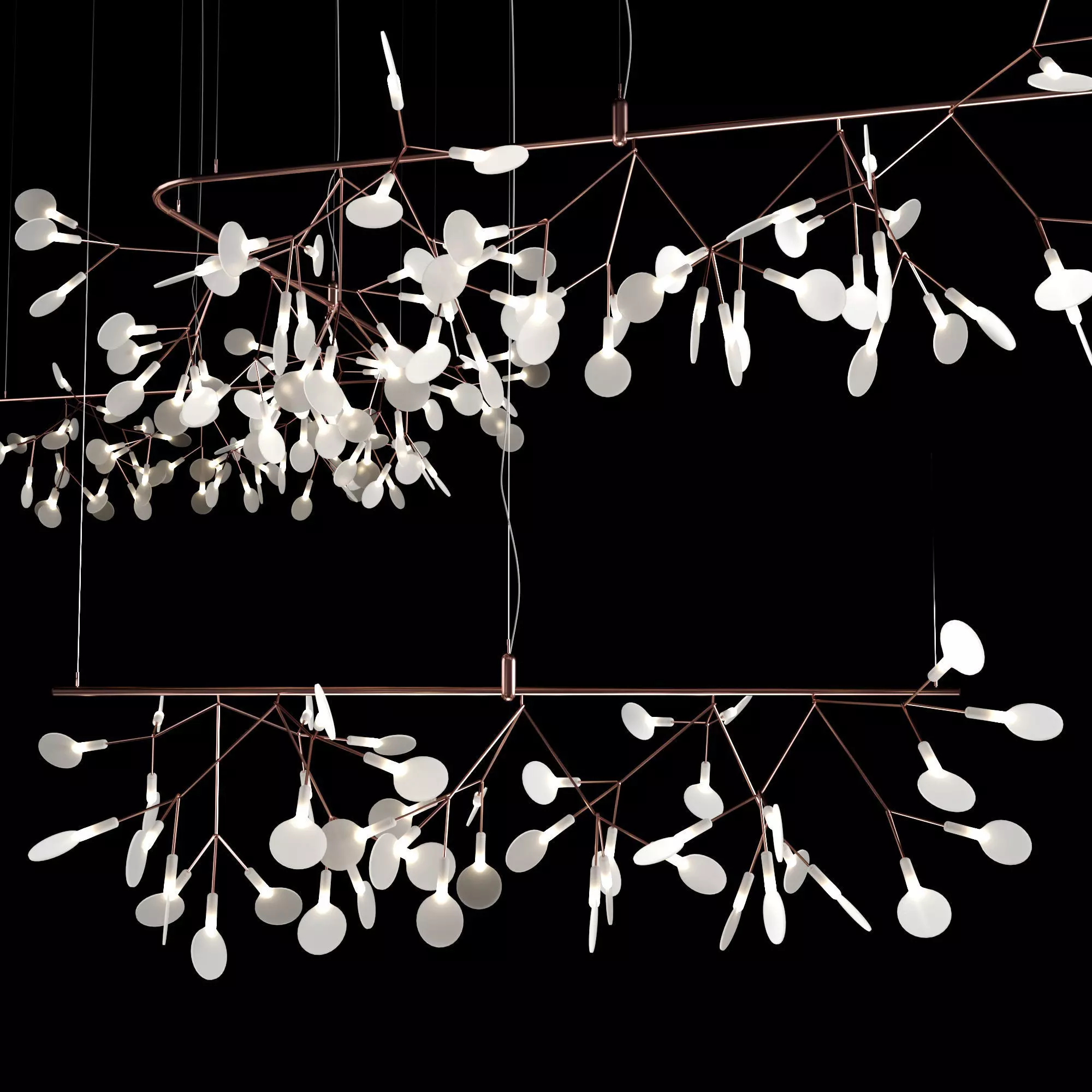 Chandelier Moooi Heracleum Endless COPPER 3D model