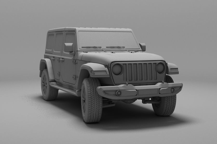 Jeep Wrangler Unlimited Sahara 2018 3D model_3