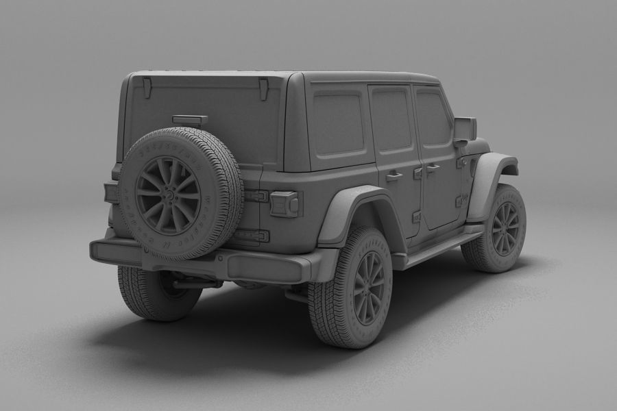 Jeep Wrangler Unlimited Sahara 2018 3D model_2