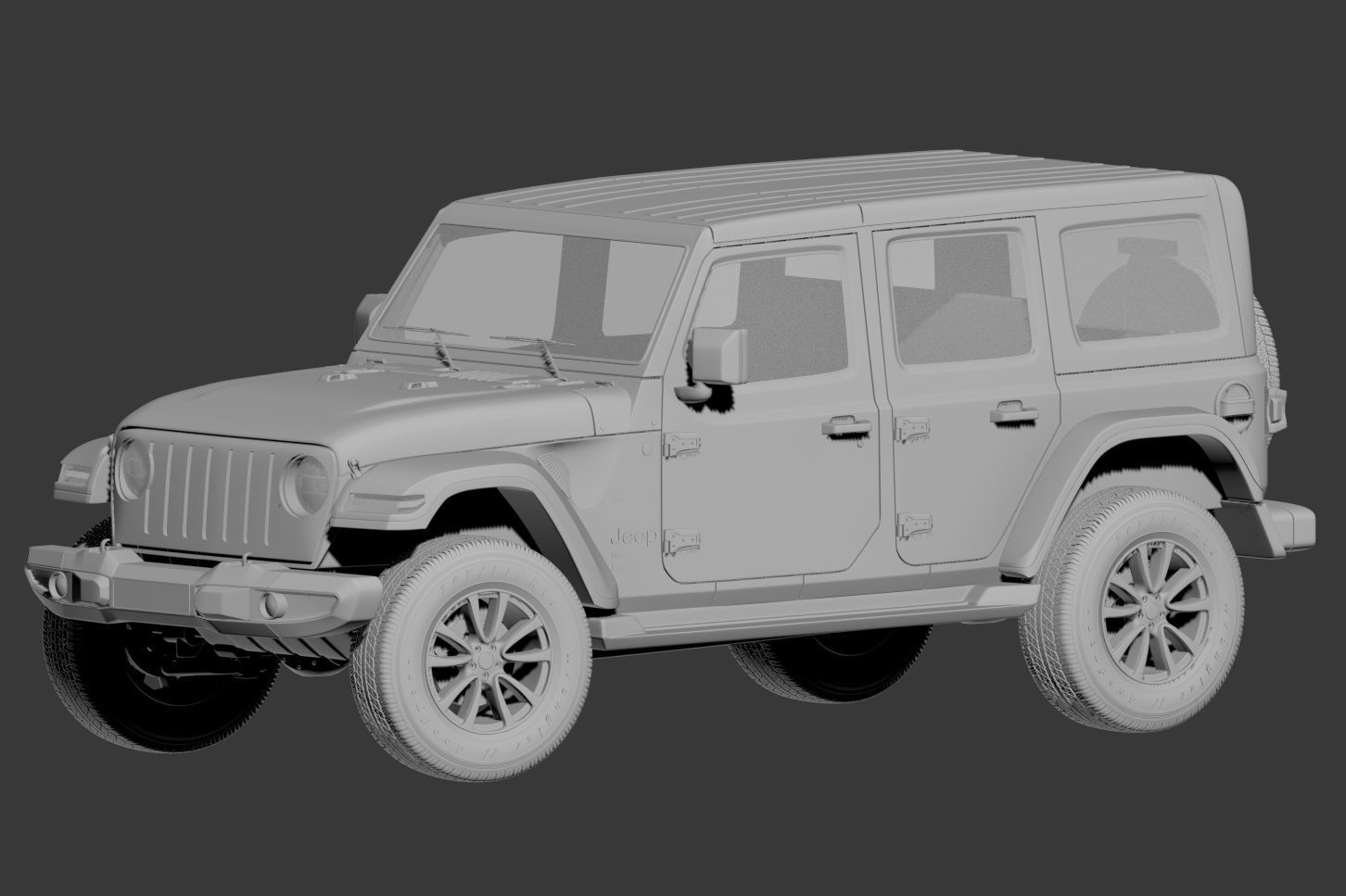 Jeep Wrangler Unlimited Sahara 2018 3D model_5