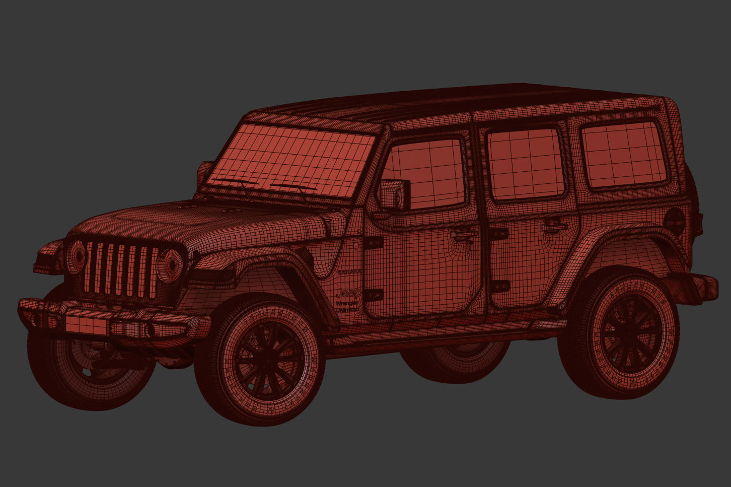 Jeep Wrangler Unlimited Sahara 2018 3D model_4