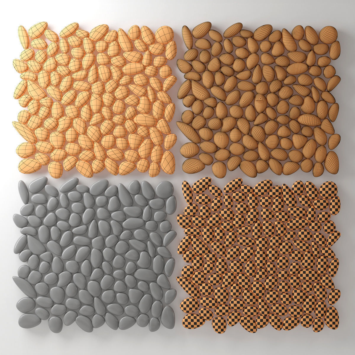 Panel pebble smooth Color Bathroom n2 3D model_13