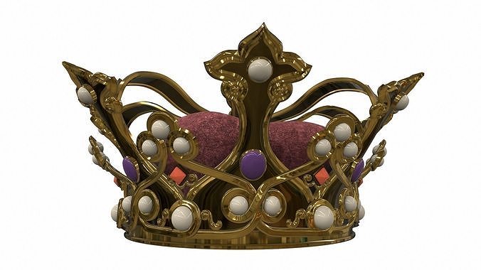 Royal crown 1 for king and queen 3D model