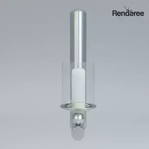 Wall Lamp Single Silver 1 3D model