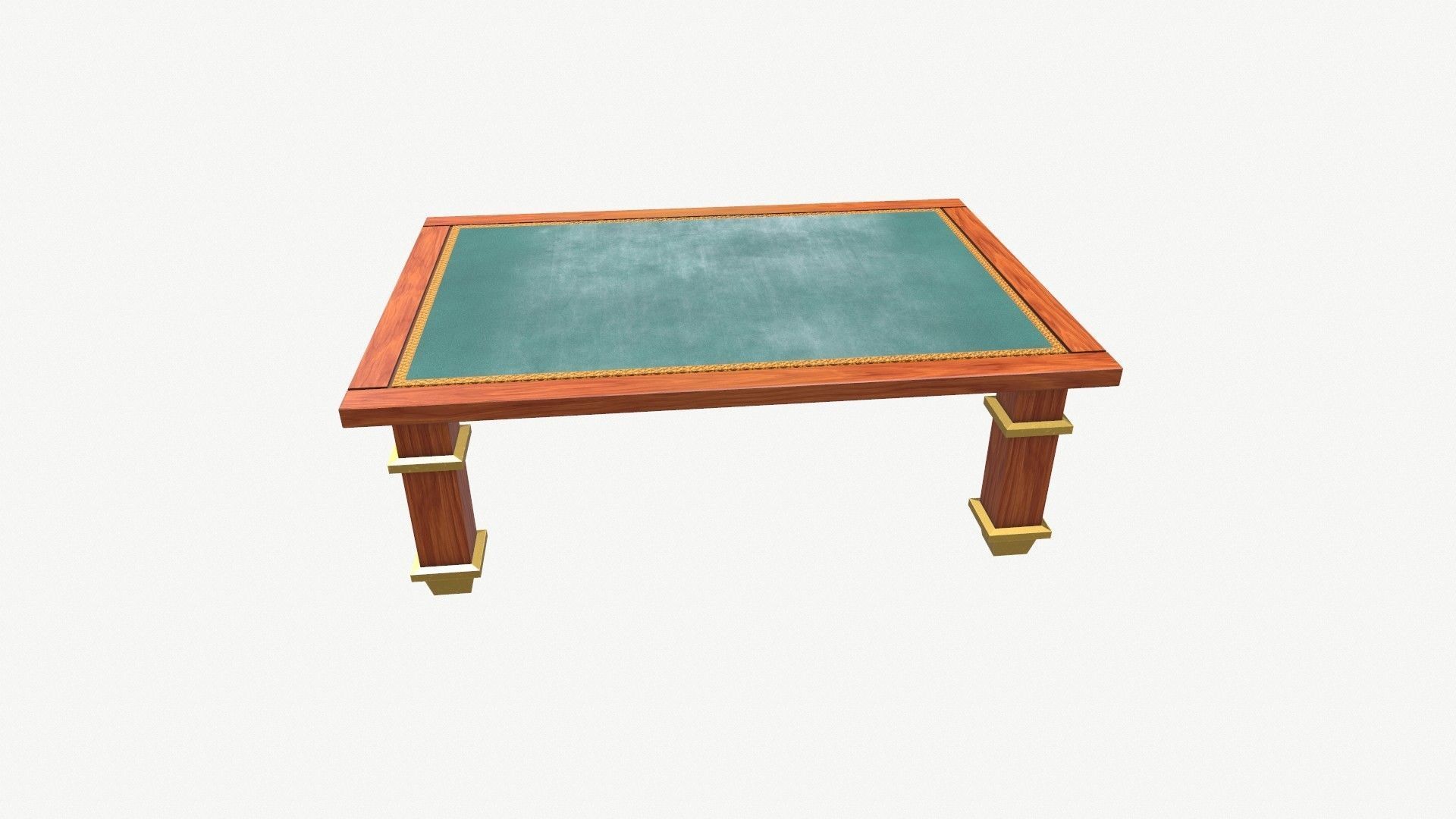 Art Nuvo Style Coffee Table Low-poly 3D model_13