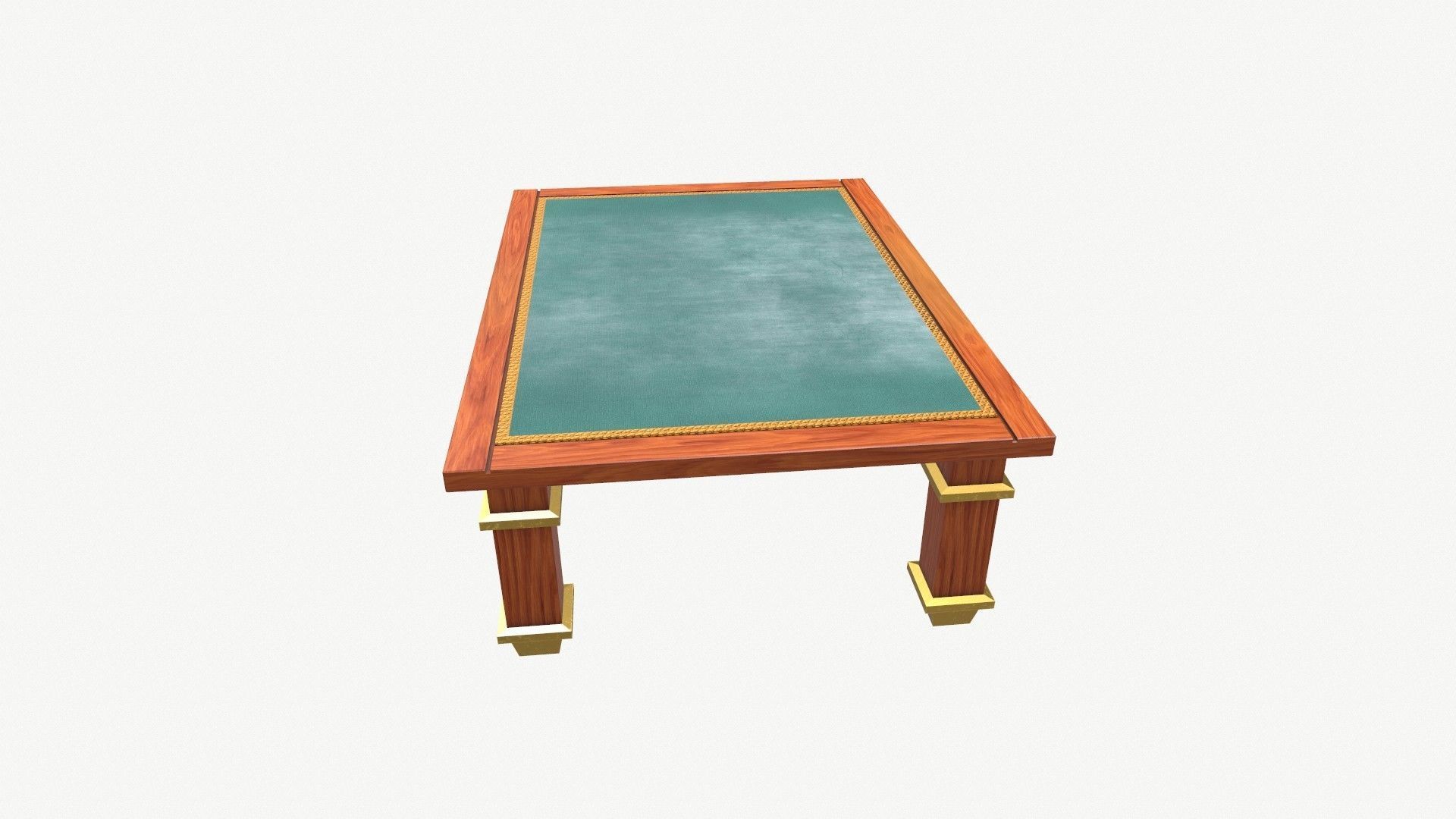 Art Nuvo Style Coffee Table Low-poly 3D model_16