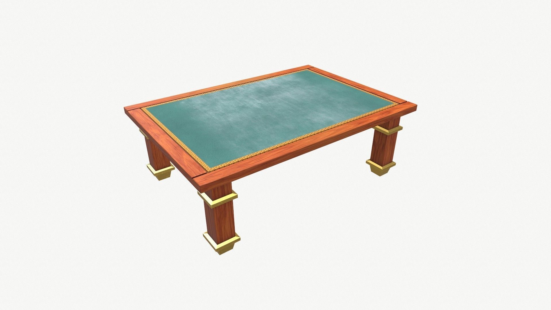 Art Nuvo Style Coffee Table Low-poly 3D model_12