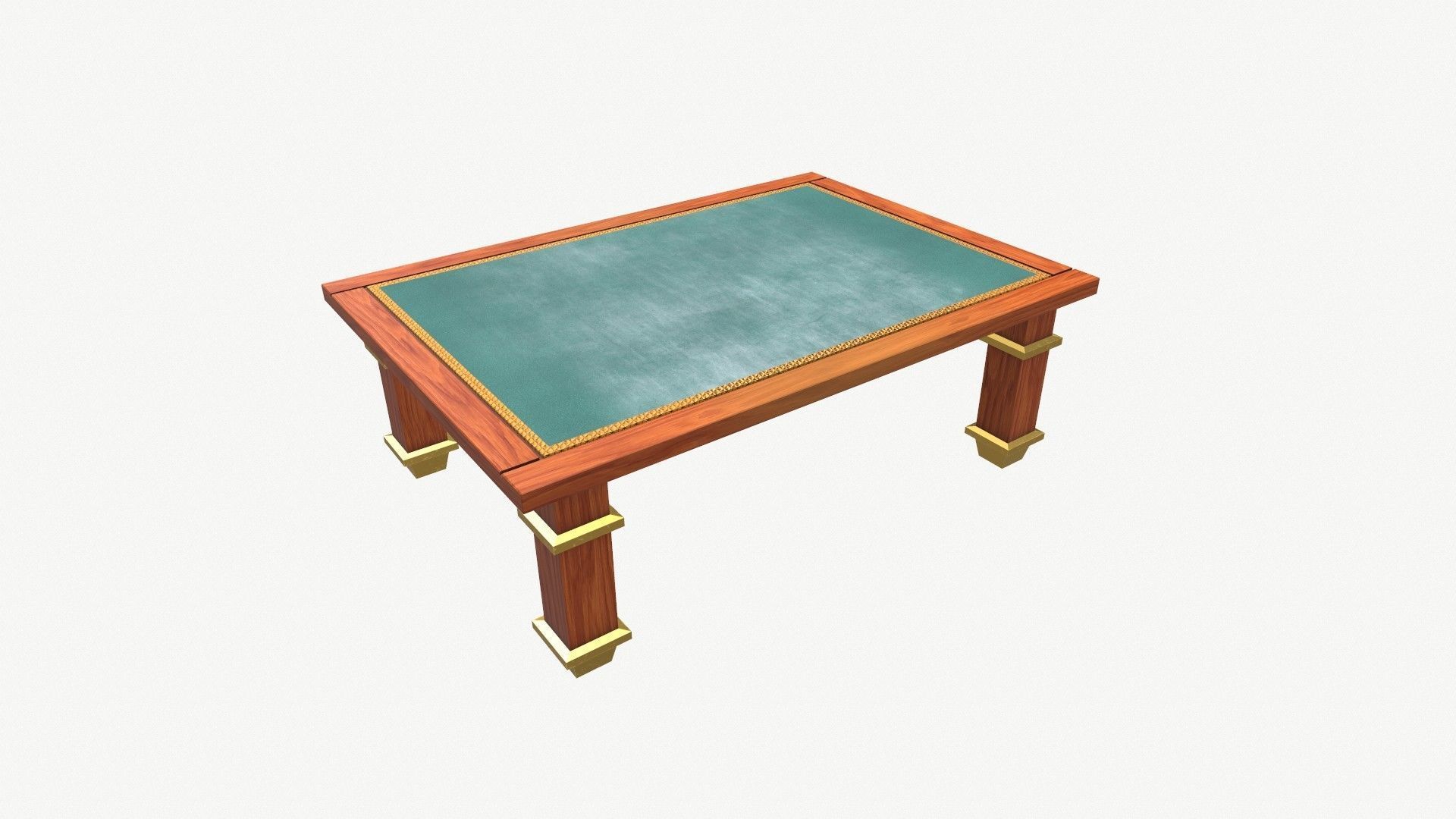 Art Nuvo Style Coffee Table Low-poly 3D model_18