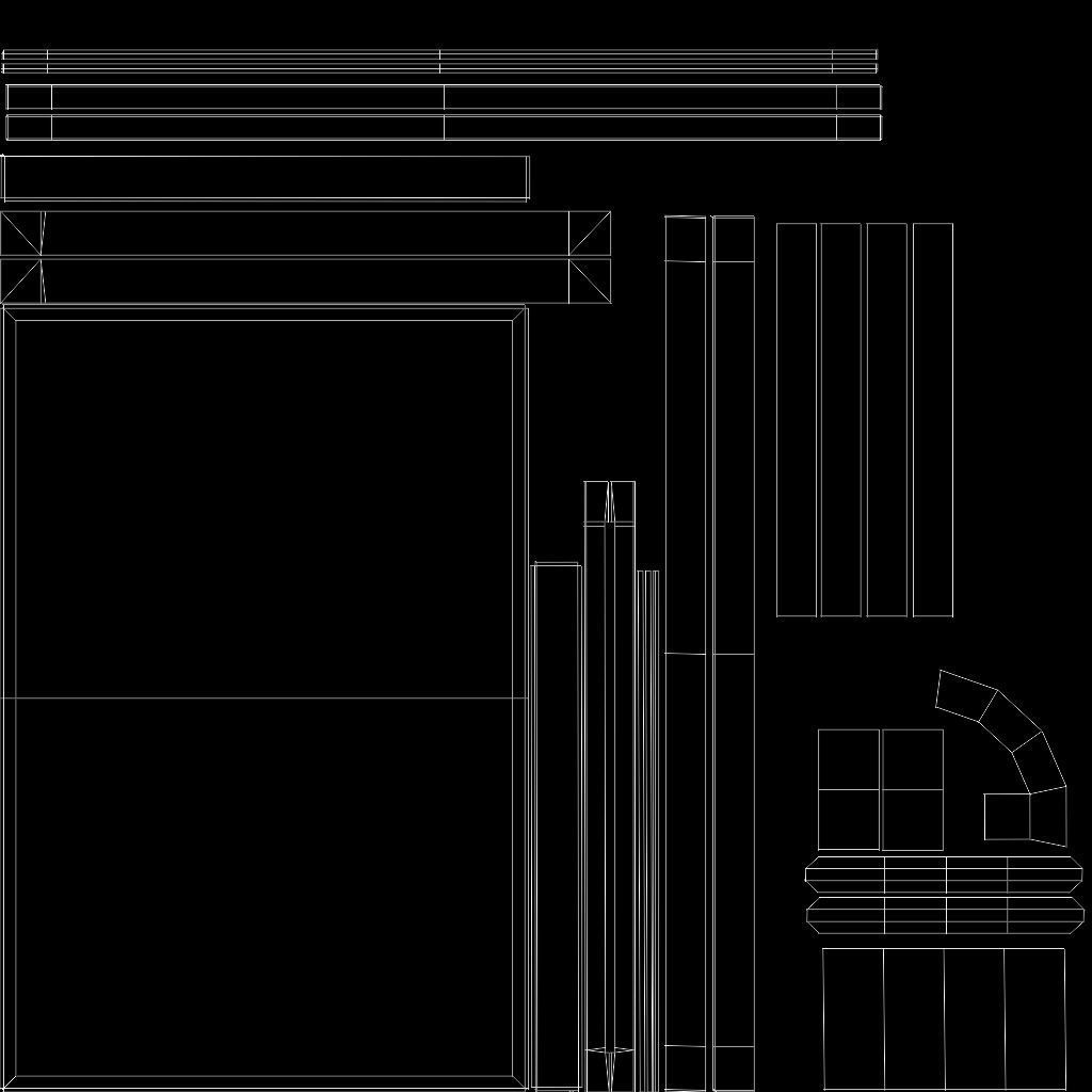 Art Nuvo Style Coffee Table Low-poly 3D model_21