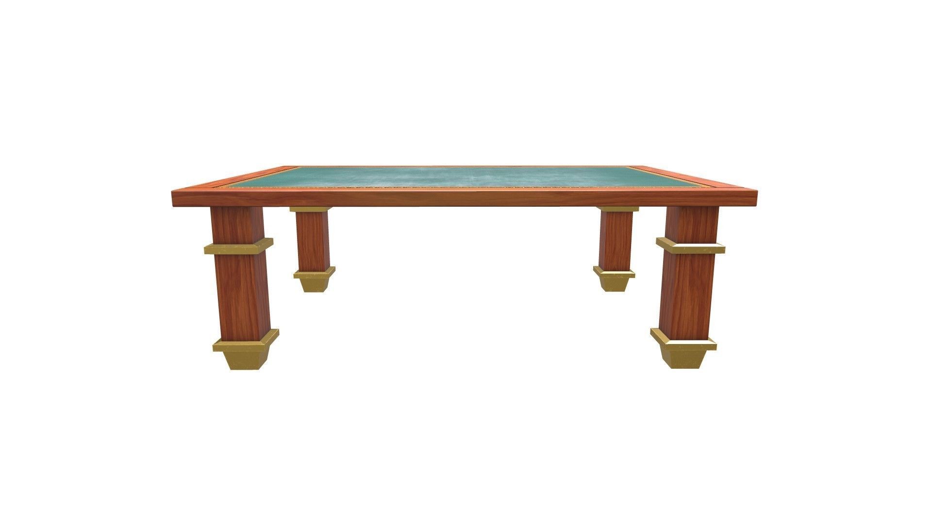 Art Nuvo Style Coffee Table Low-poly 3D model_6