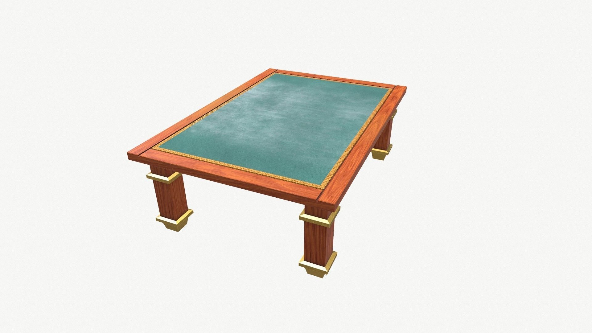 Art Nuvo Style Coffee Table Low-poly 3D model_11